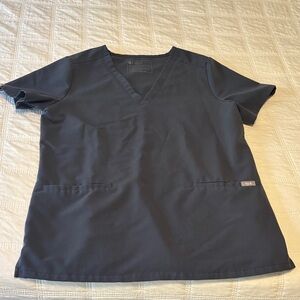 Figs Deep Blue V-Neck Scrub Top